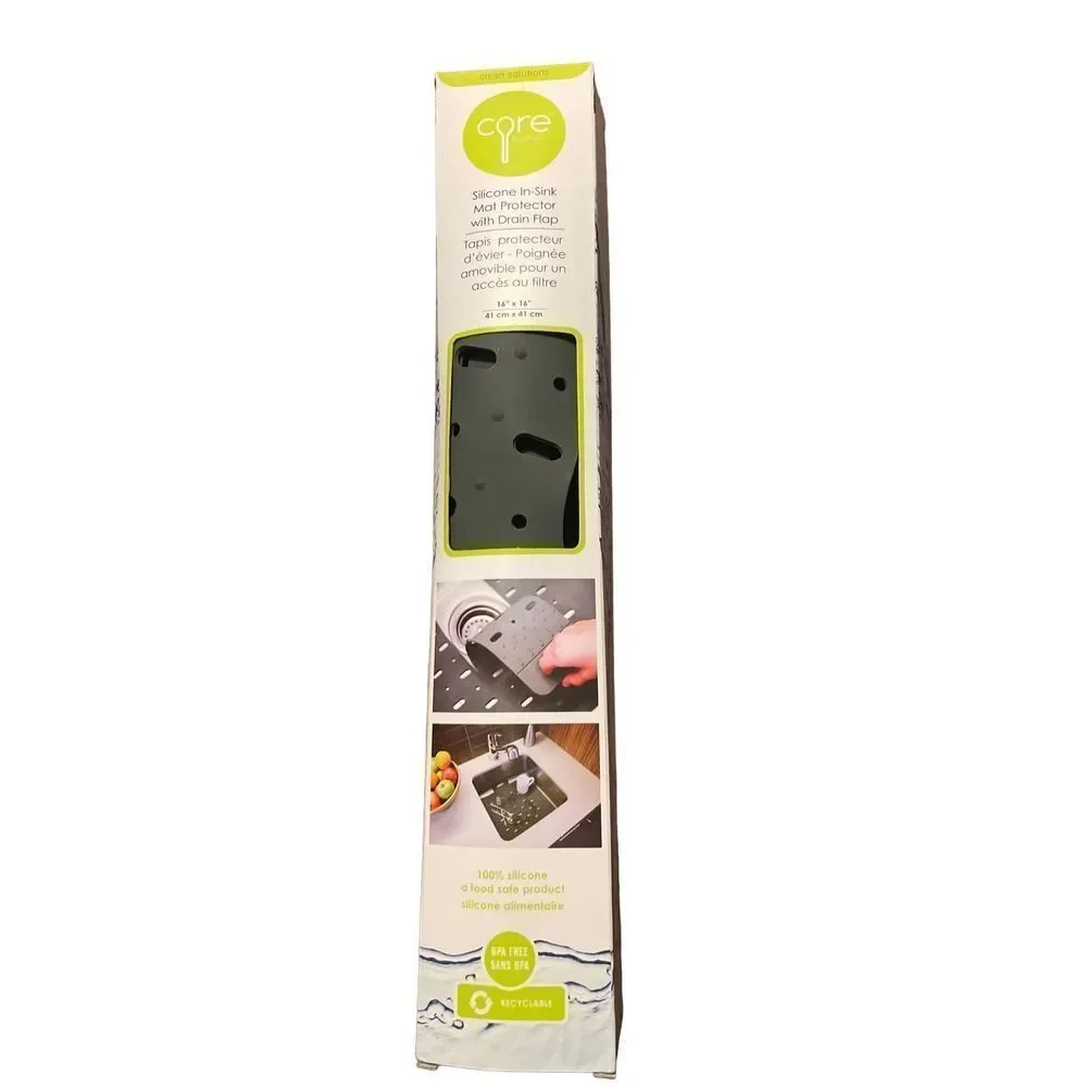 Core‎ Kitchen Sink Mat Protector with Drain Flap, 16